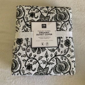 Pottery Barn teen paisley floral organic duvet